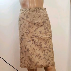 Paris Suede Pencil Skirt Embroidered Emanuel Ungaro France Parallele Designer